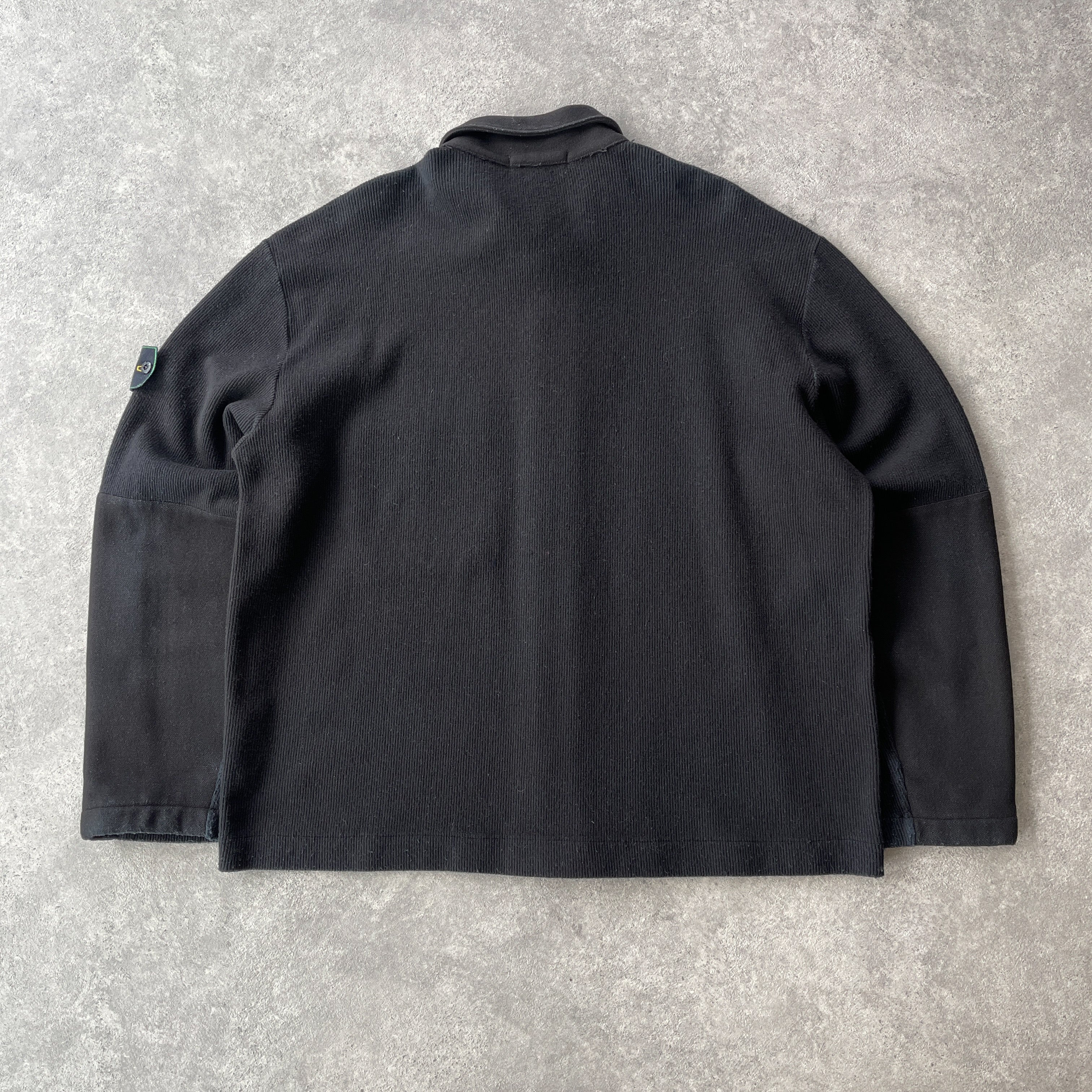 Stone Island RARE A/W 2000 buttom up wool sweatshirt (XL)