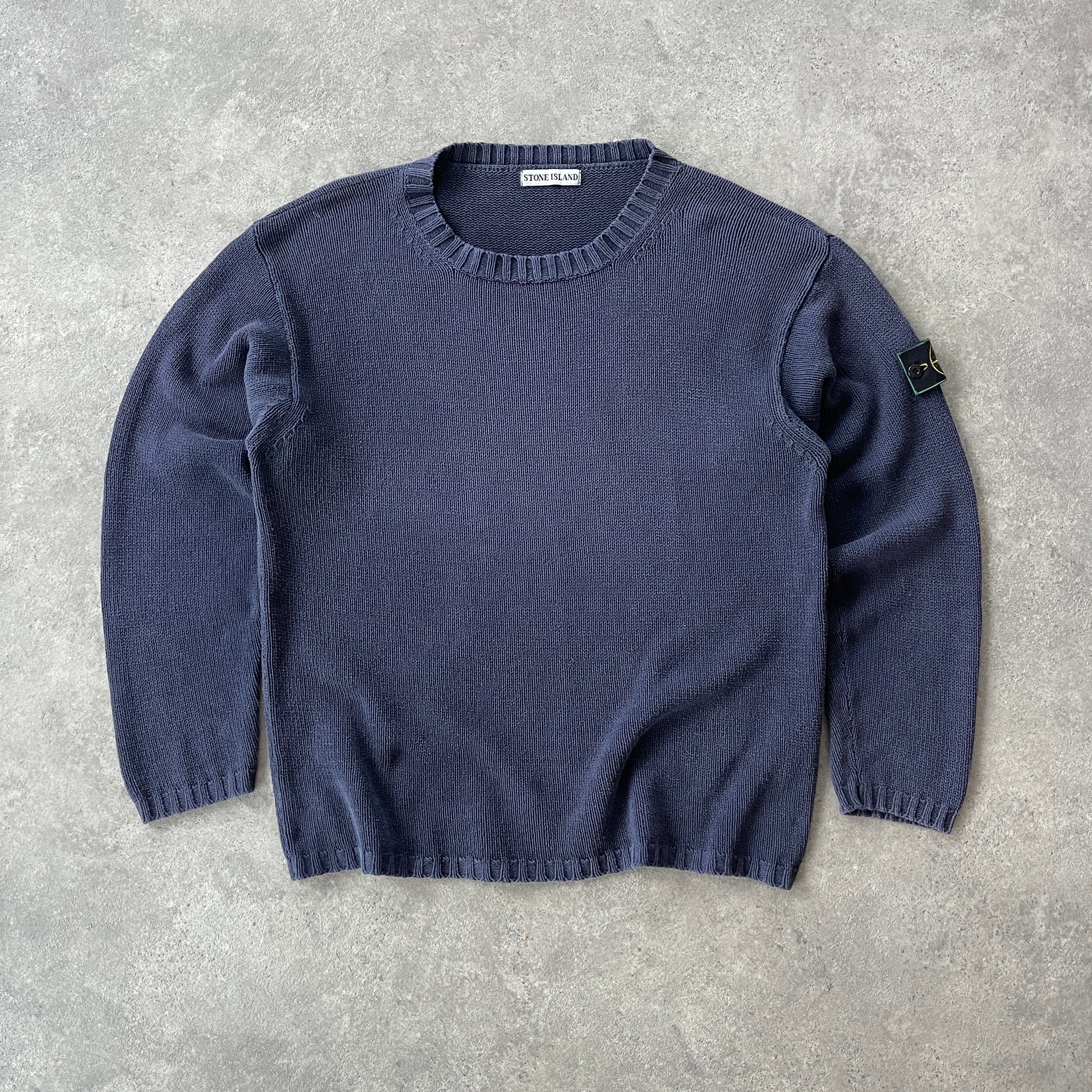 Stone Island RARE S/S 1999 heavyweight knitted jumper (M)