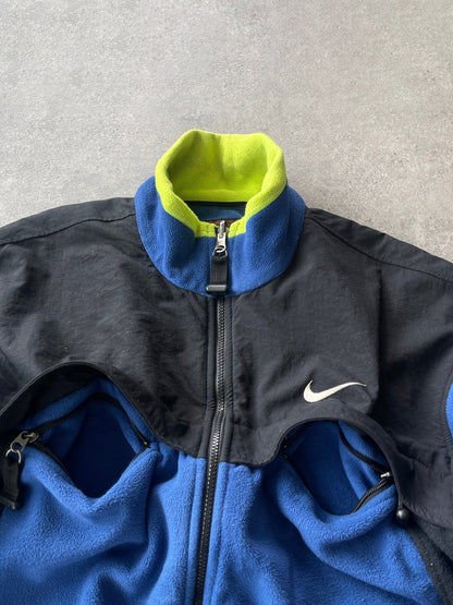nike acg 1998 polartec fleece jacket, orange neck loop detail
