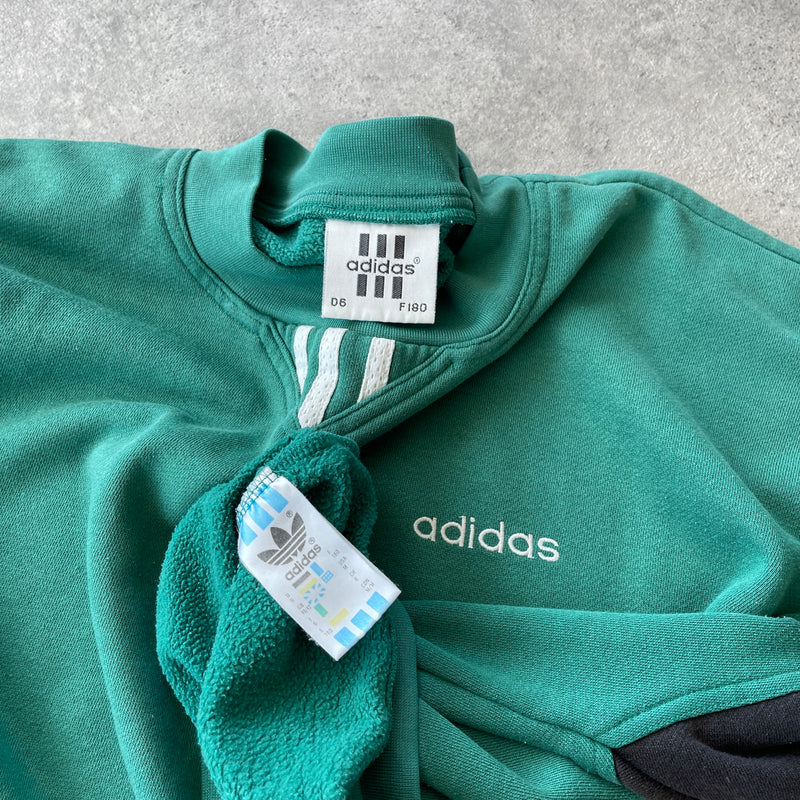 Adidas 1990s heavyweight embroidered sweatshirt (M)