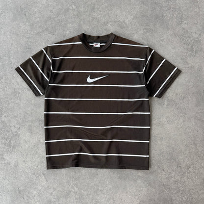 Nike RARE 1990s heavyweight striped t-shirt (L)