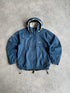 nike acg 1990s lightweight technical waterproof jacket in blue, front view