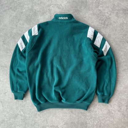 Adidas 1990s 1/4 zip heavyweight colour block fleece jacket (L)