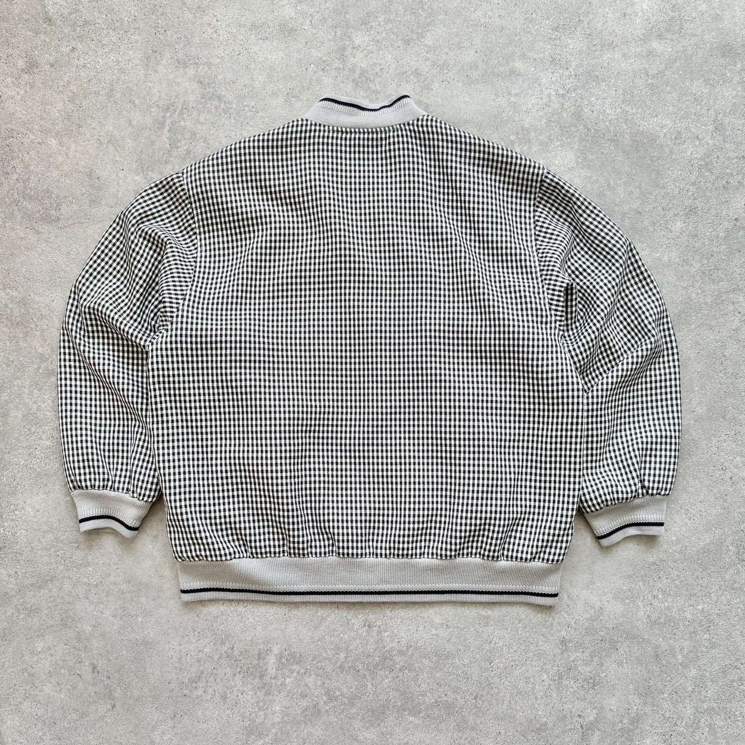 YSL 2000s embroidered check bomber jacket (M)