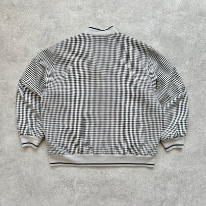 YSL 2000s embroidered check bomber jacket (M)