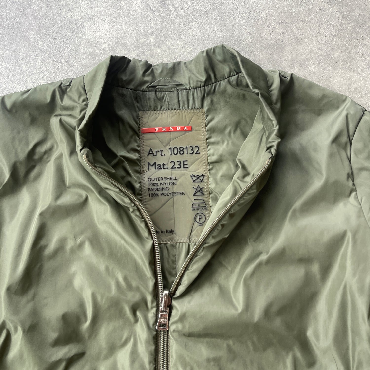 Prada Sport RARE 2000s technical padded bomber jacket (S)