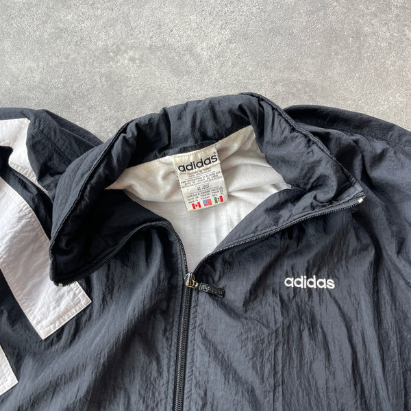 Adidas 1990s lightweight spellout shell jacket (XL)