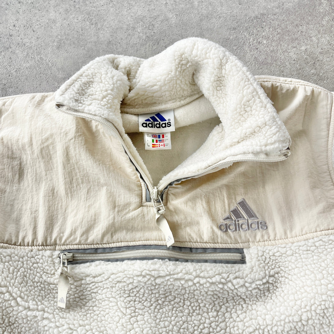 Adidas 1999 heavyweight sherpa fleece jacket (M)