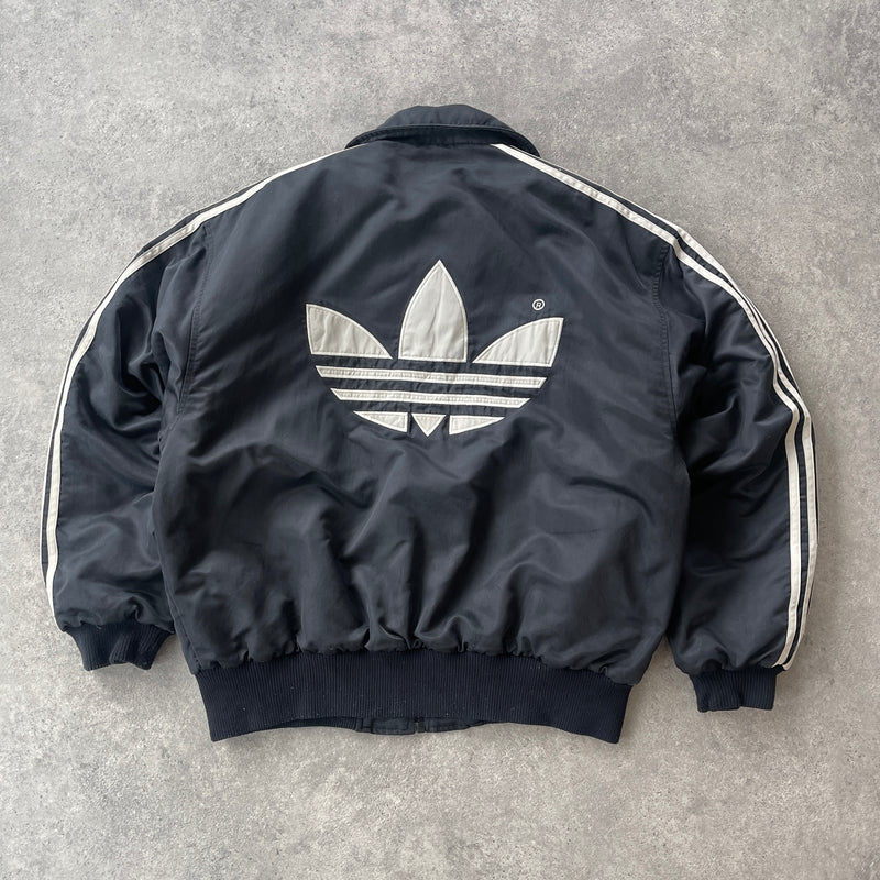 Adidas RARE 1990s padded embroidered bomber jacket (M)