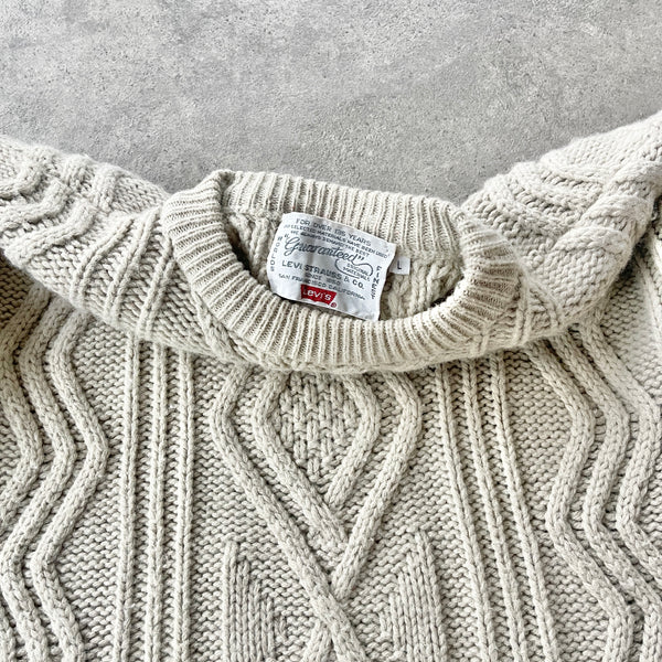 Levi’s 1990s heavyweight cable knitted jumper (L)