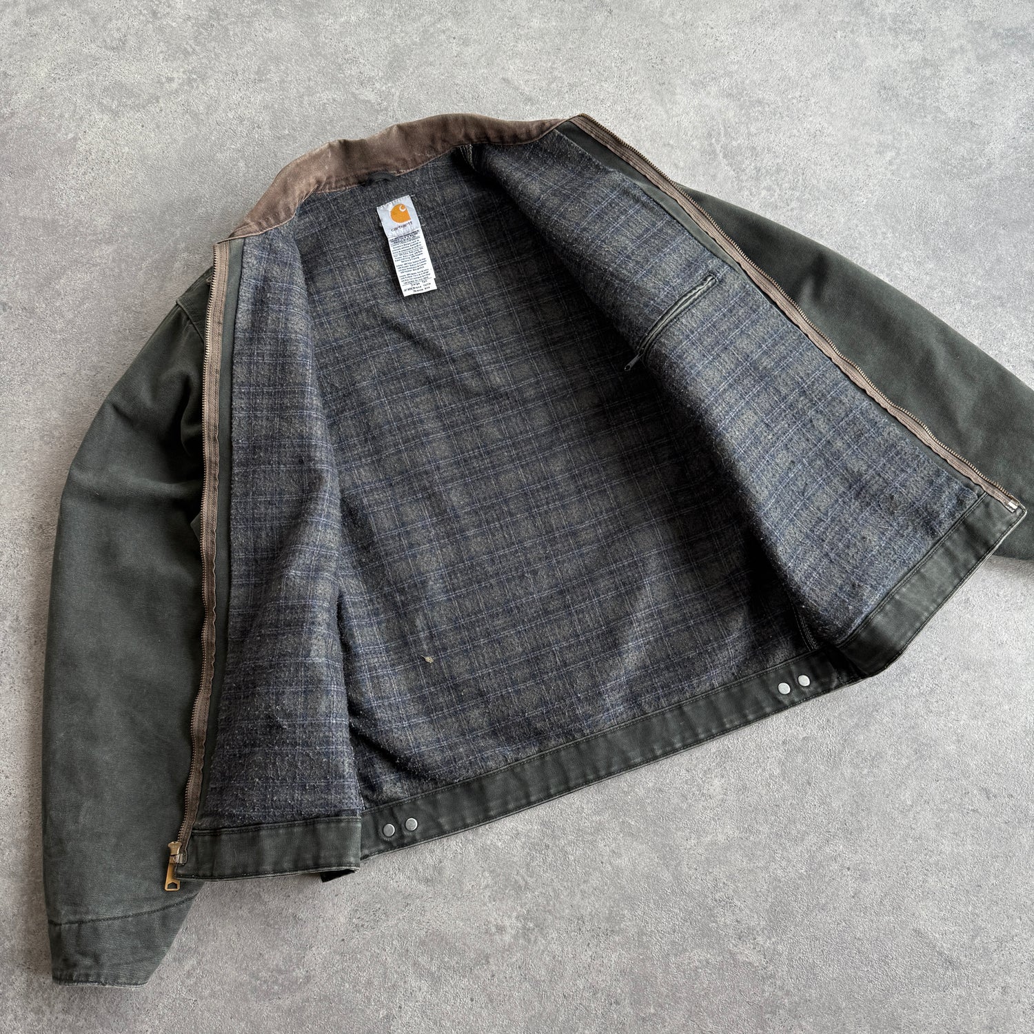 Carhartt RARE 2004 J97 MOS heavyweight blanket lined Detroit jacket (L)