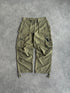 nike acg 2000s technical ripstop cargo trousers in olive green, front view