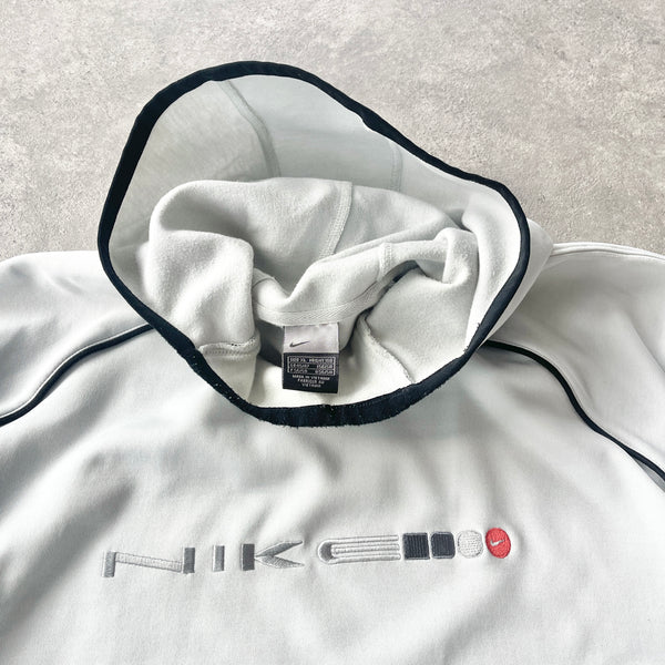 Nike RARE 2001 technical embroidered spellout hoodie (XL)