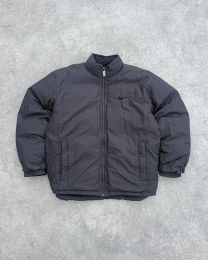 nike 1990s reversible down fill spellout puffer jacket (m)