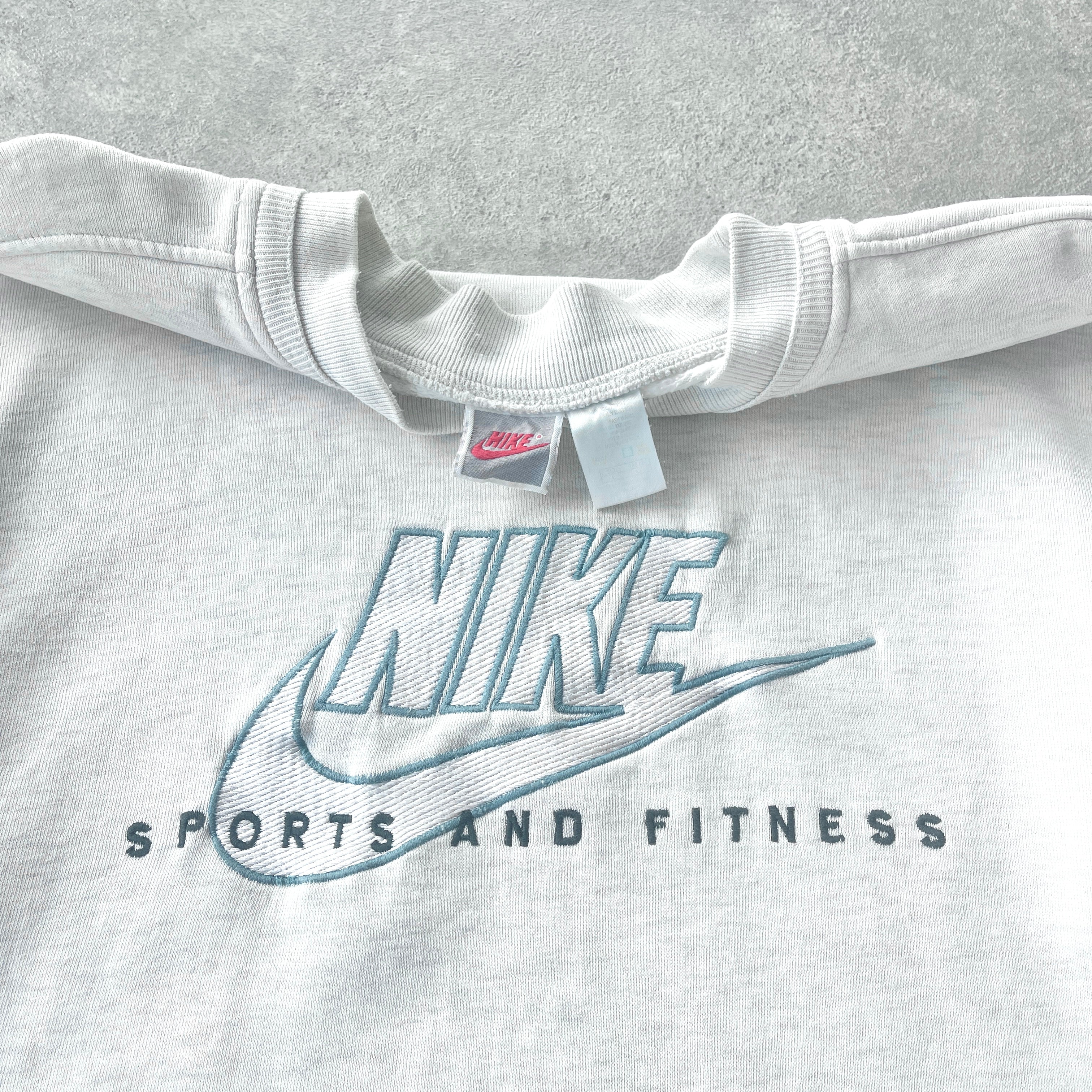 Nike RARE 1990s ‘sports and fitness’ heavyweight embroidered sweatshirt (L)