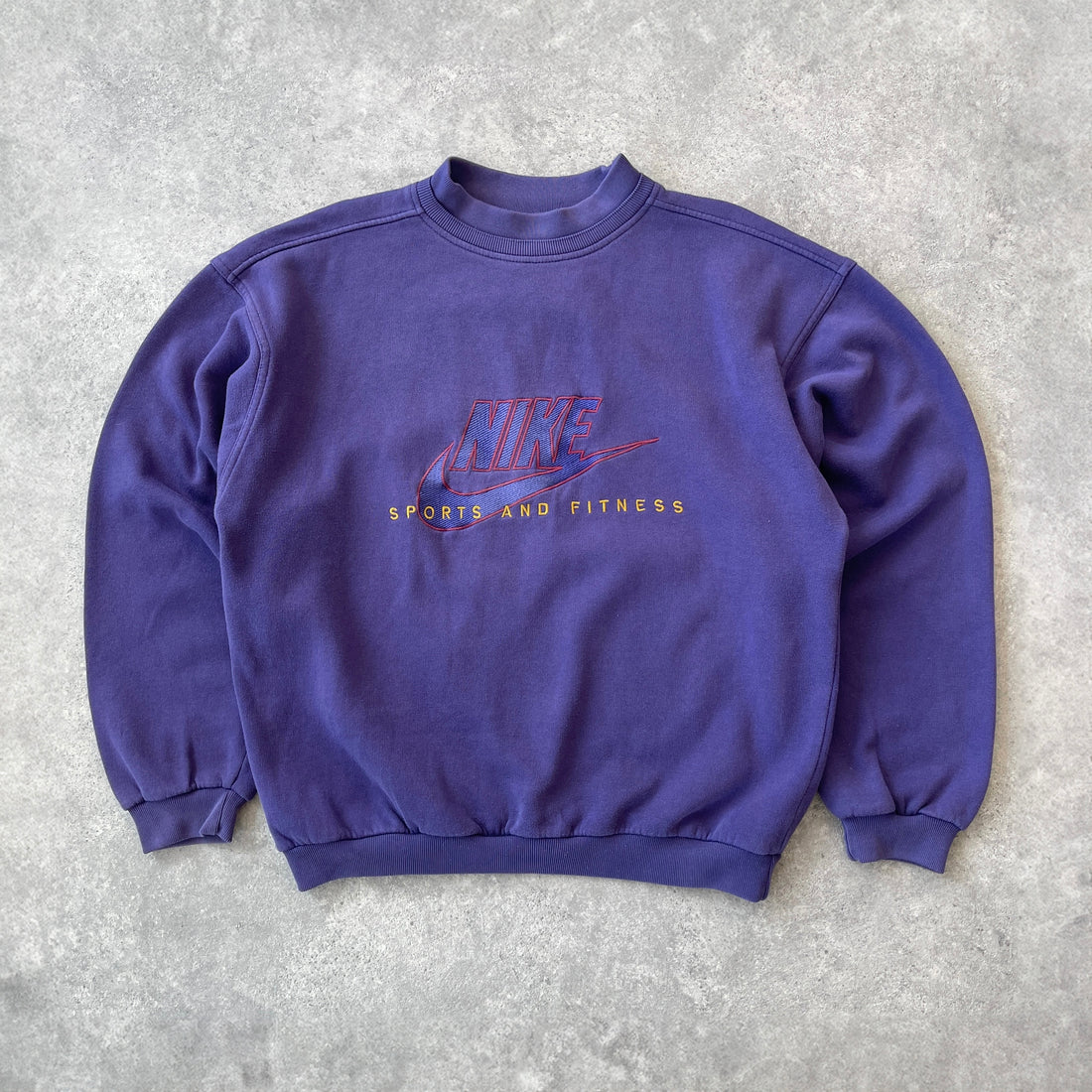 Nike 1990s ‘sports and fitness’ heavyweight embroidered sweatshirt (M)