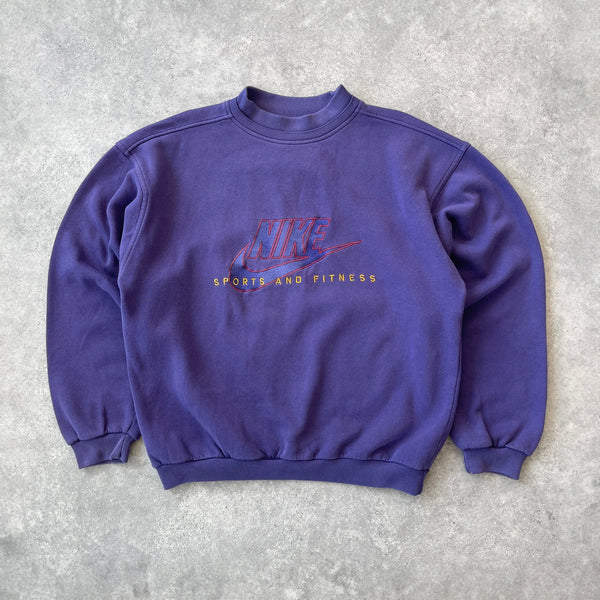 Nike 1990s ‘sports and fitness’ heavyweight embroidered sweatshirt (M)