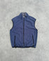nike acg 2000s technical fleece vest jacket in blue, front view