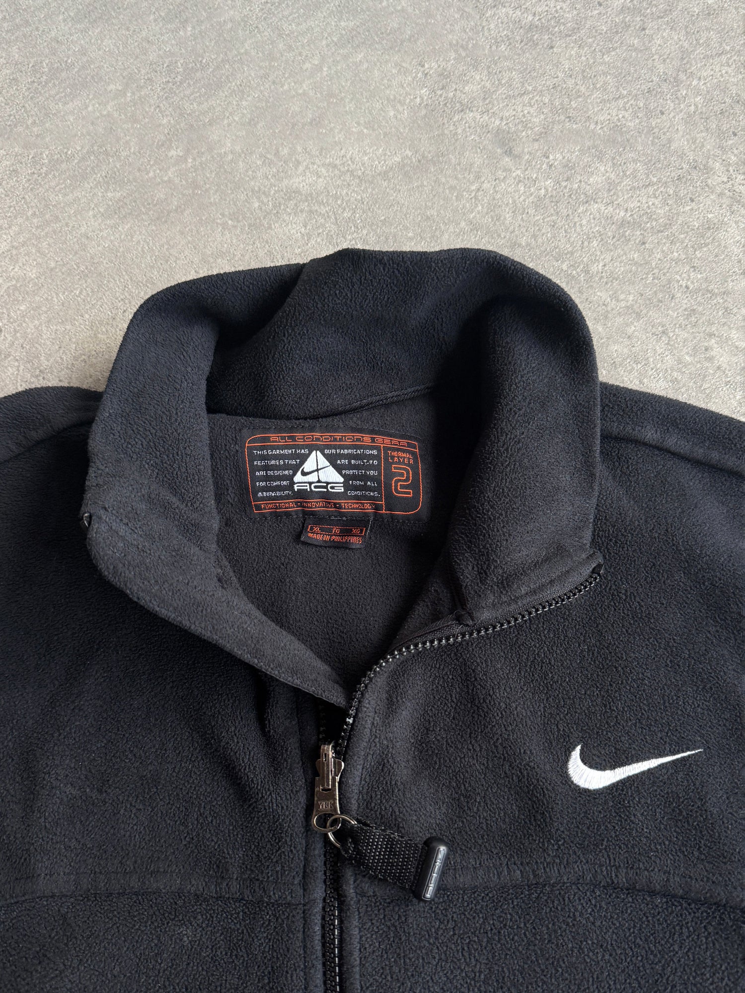 nike acg 1990s technical fleece vest jacket (xl)