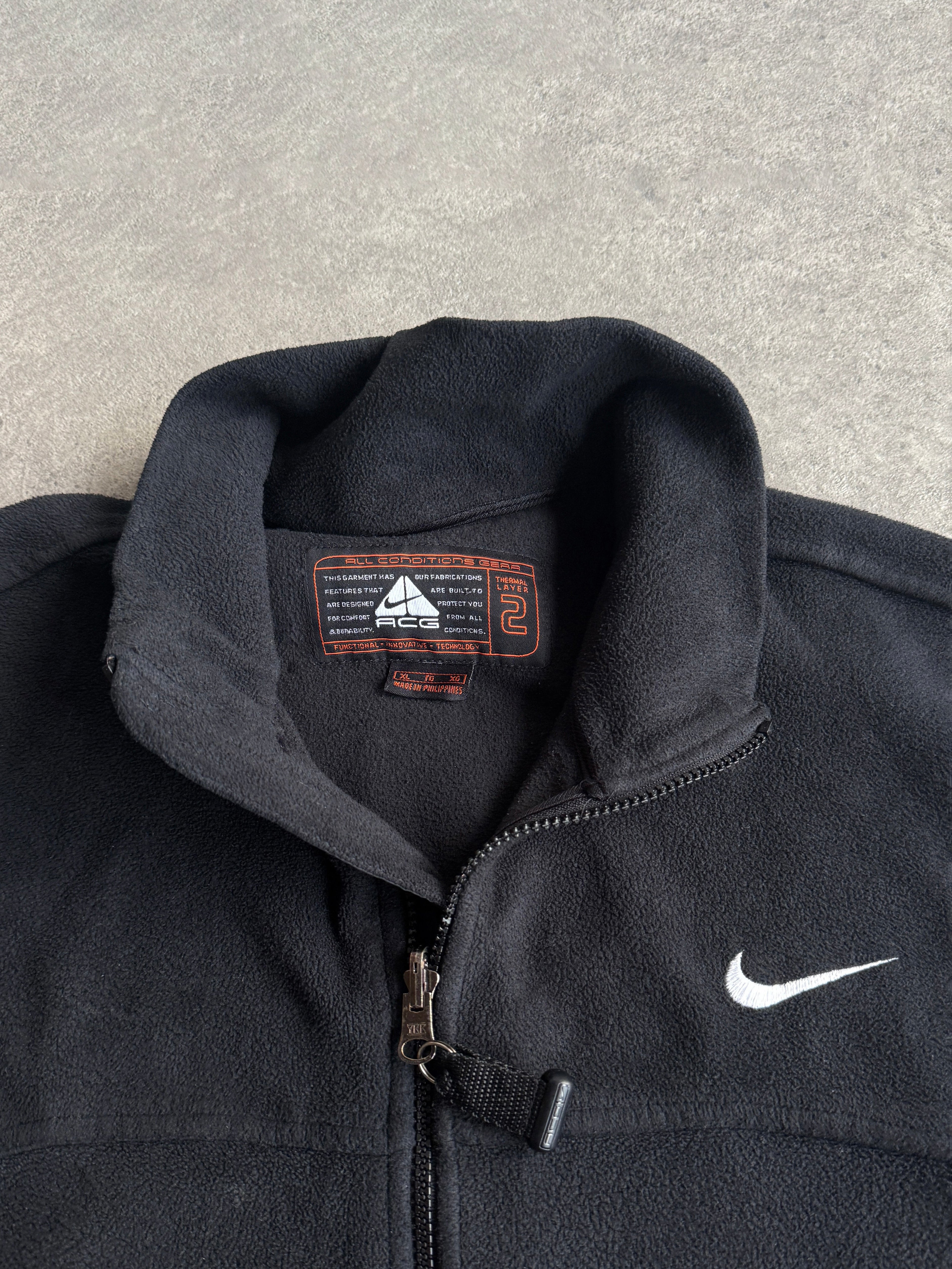 nike acg 1990s technical fleece vest jacket (xl)