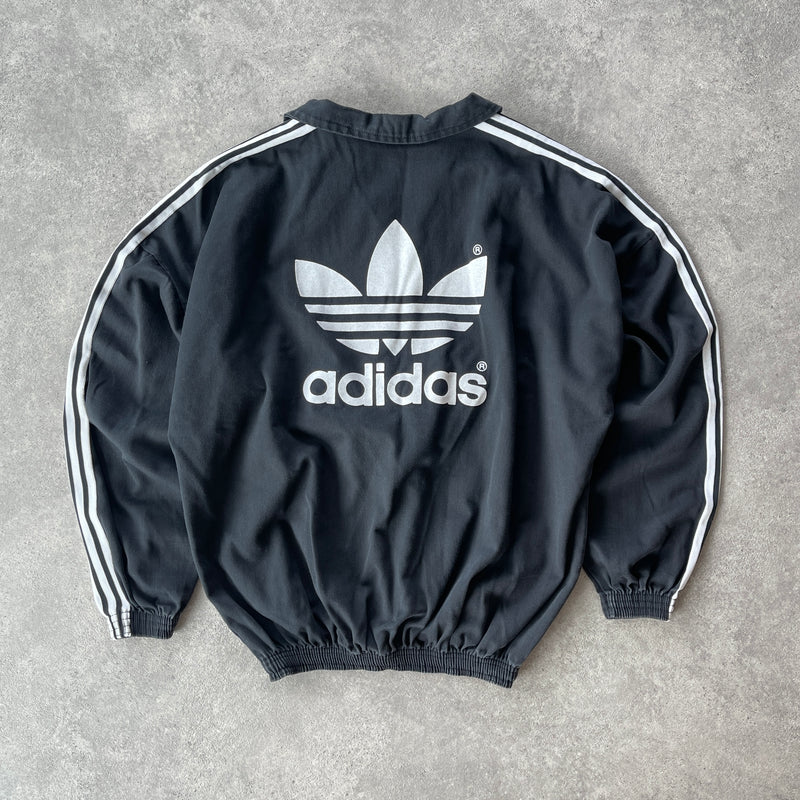 Adidas 1990s heavyweight drill pullover jacket (L)