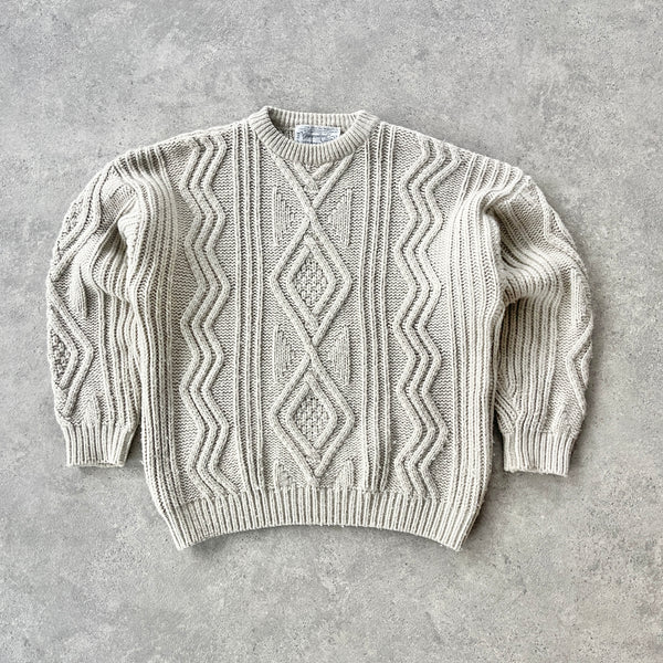 Levi’s 1990s heavyweight cable knitted jumper (L)