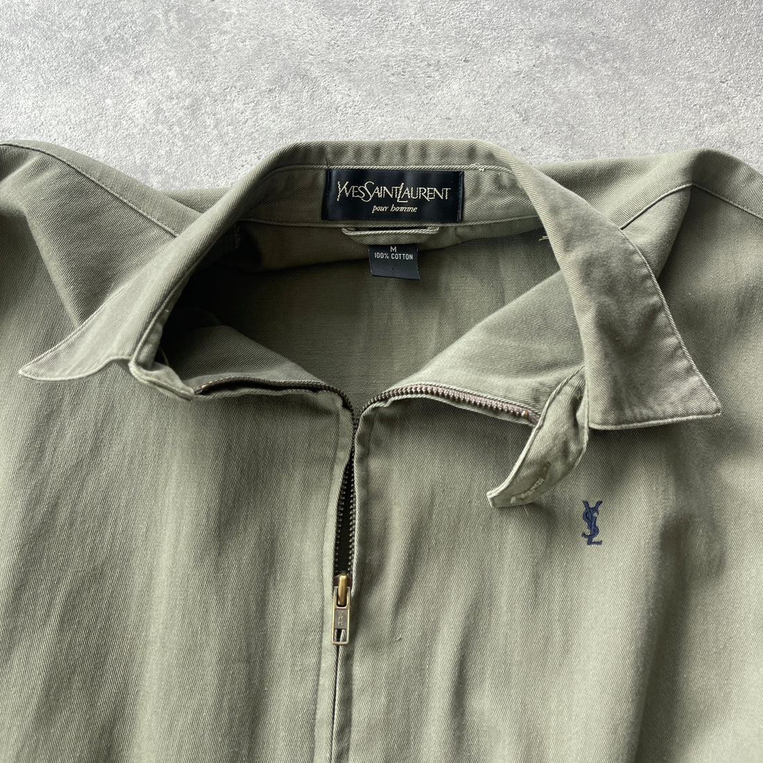 YSL 1993 heavyweight embroidered harrington jacket (M)