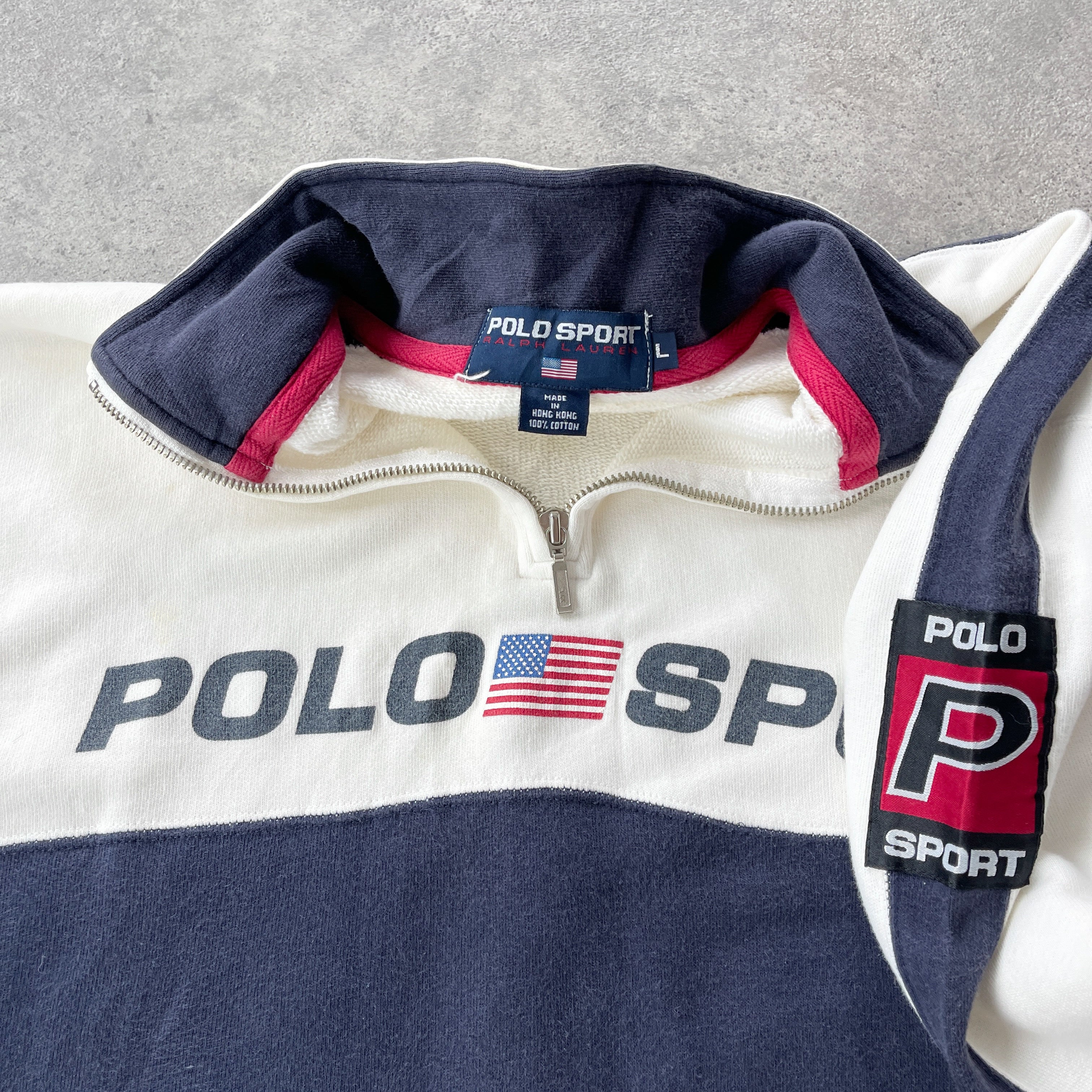 Polo Sport Ralph Lauren RARE 1990s heavyweight spellout sweatshirt (L)