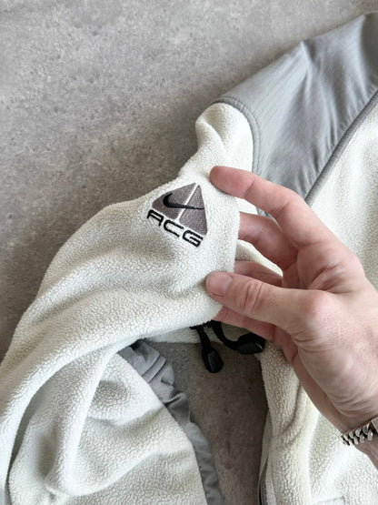 nike acg 1990s technical dual zip polartec fleece, dual zip detail