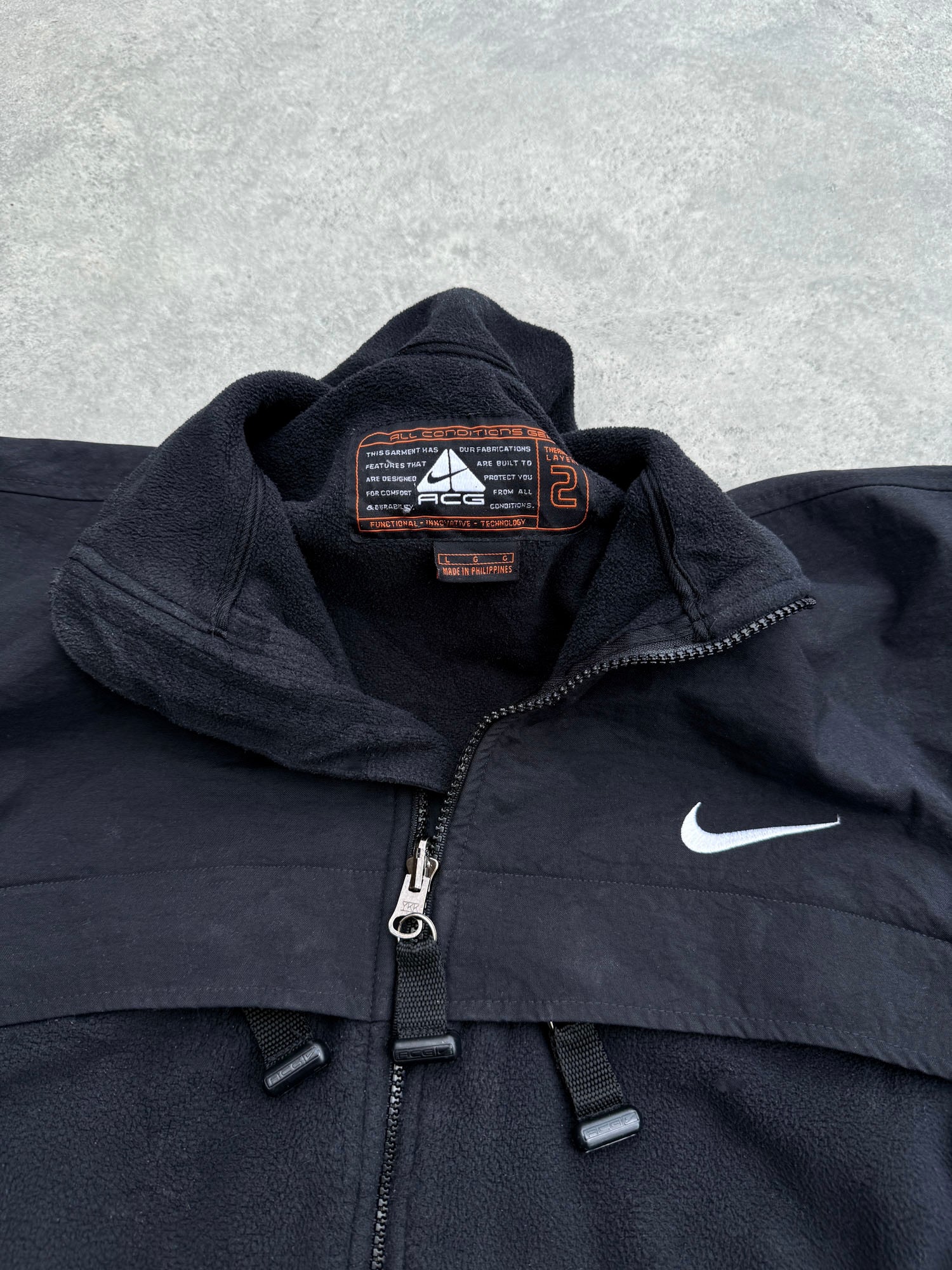 nike acg 1998 polartec fleece jacket, side view