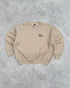 stussy 1990s heavyweight graphic sweatshirt in beige, front view