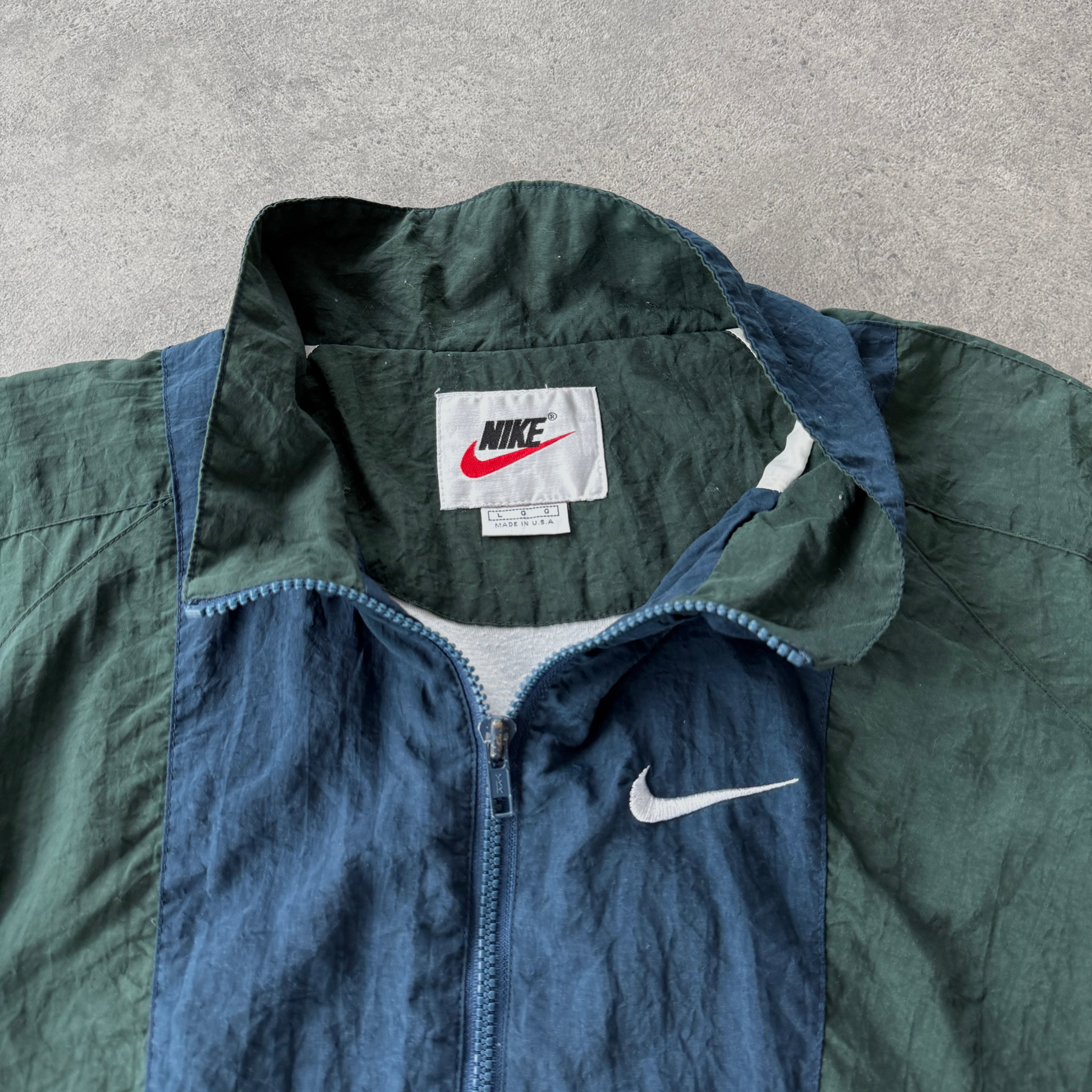 Nike 1990s lightweight colour block shell jacket (L)