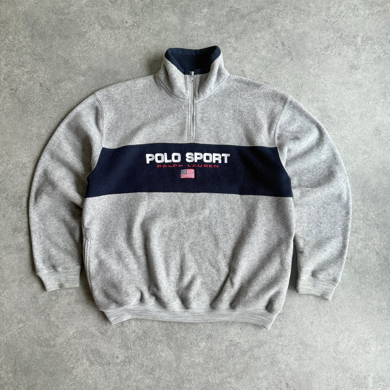 Polo Sport Ralph Lauren 1990s 1/4 zip Polartec fleece jacket (L)