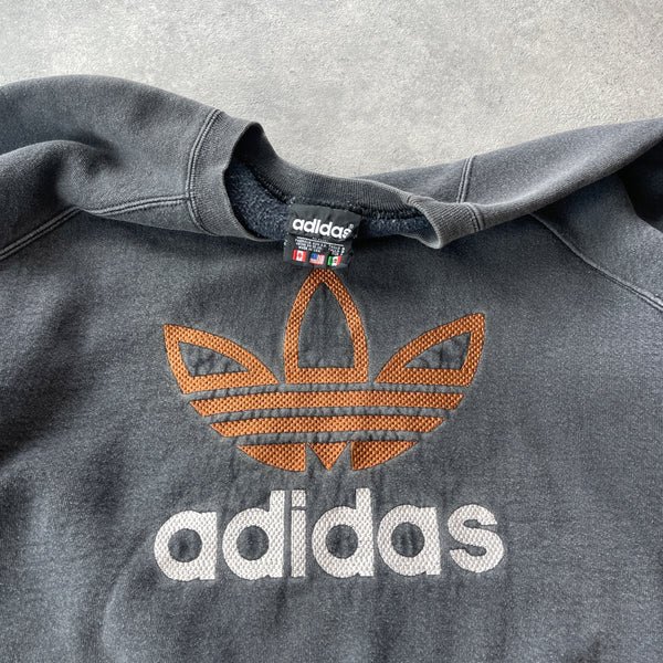 Adidas RARE 1990s heavyweight embroidered sweatshirt (XL)