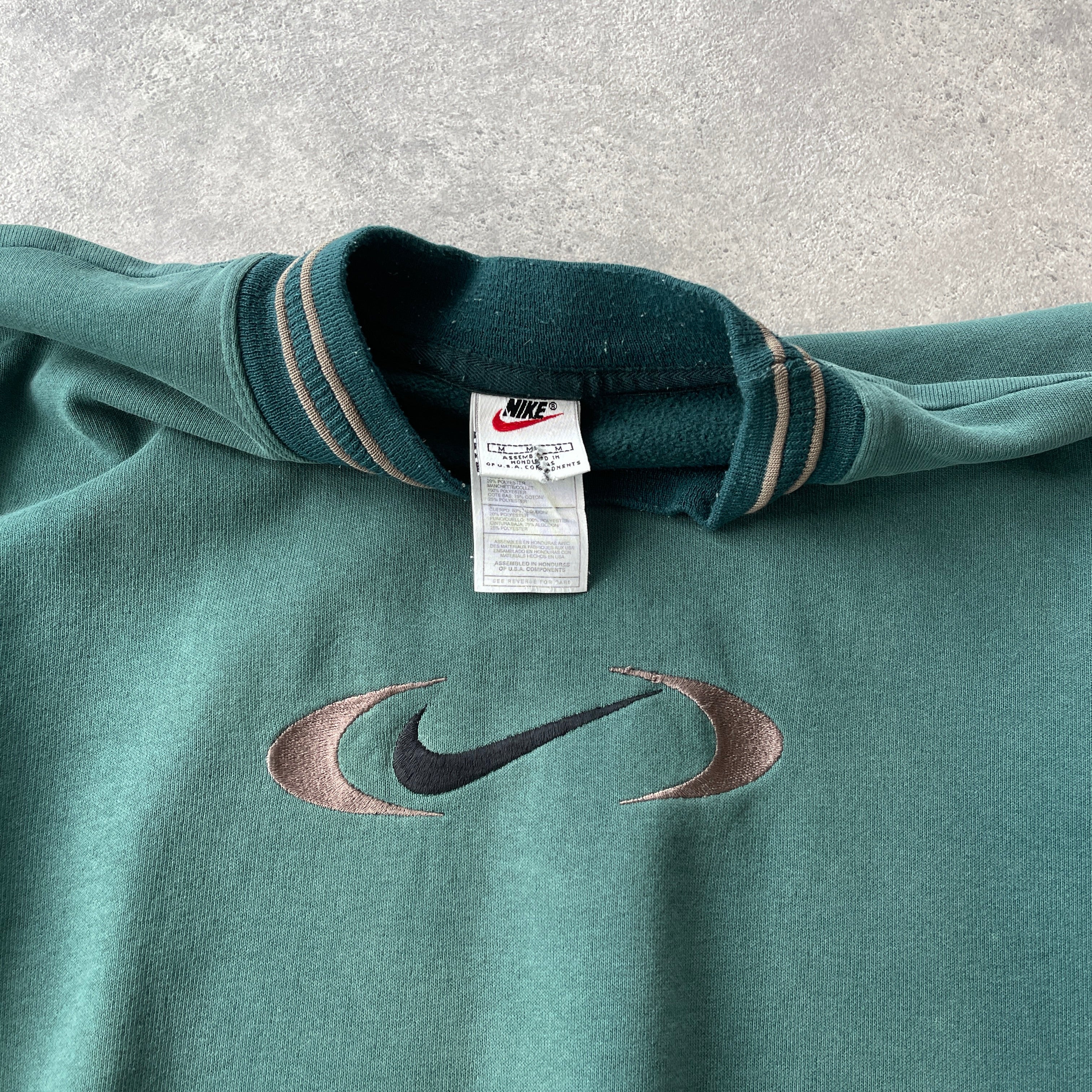 Nike RARE 1990s heavyweight embroidered sweatshirt (M)