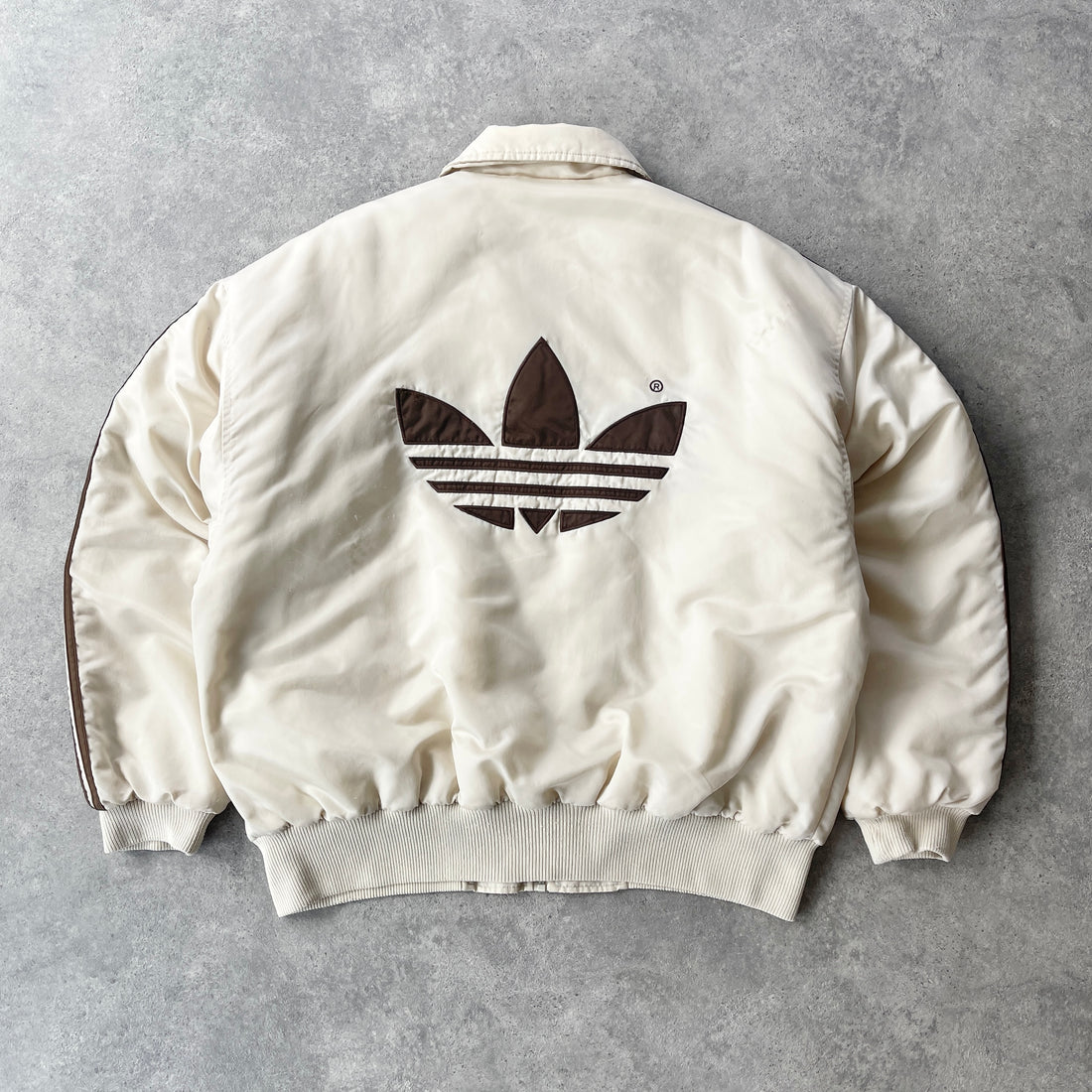 Adidas RARE 1990s embroidered padded bomber jacket (XL)