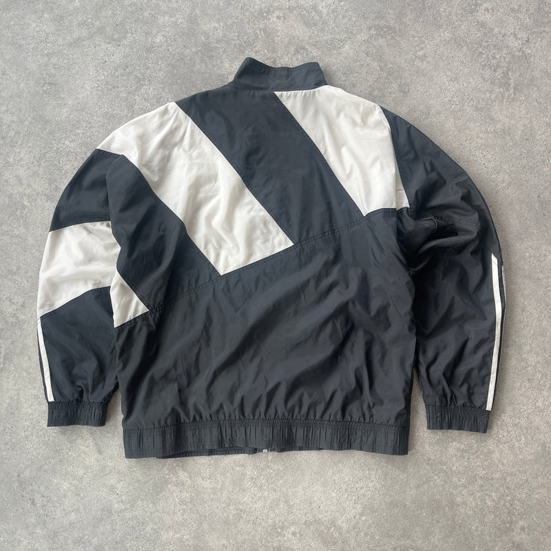 Adidas 1990s lightweight embroidered spellout shell jacket (M)