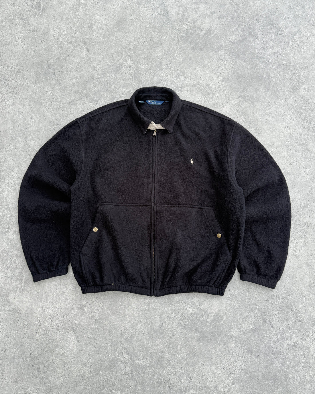 ralph lauren 1990s polartec fleece harrington jacket (l)