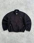 ralph lauren 1990s polartec fleece harrington jacket in black, front view