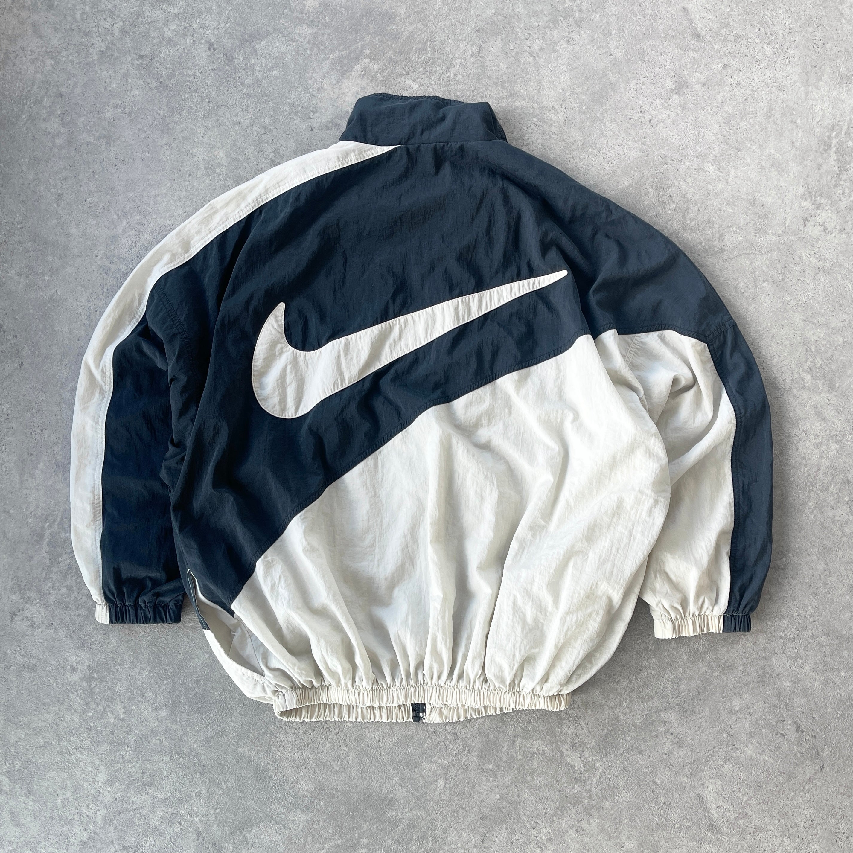 Nike 1990s lightweight embroidered two tone shell jacket (XL)