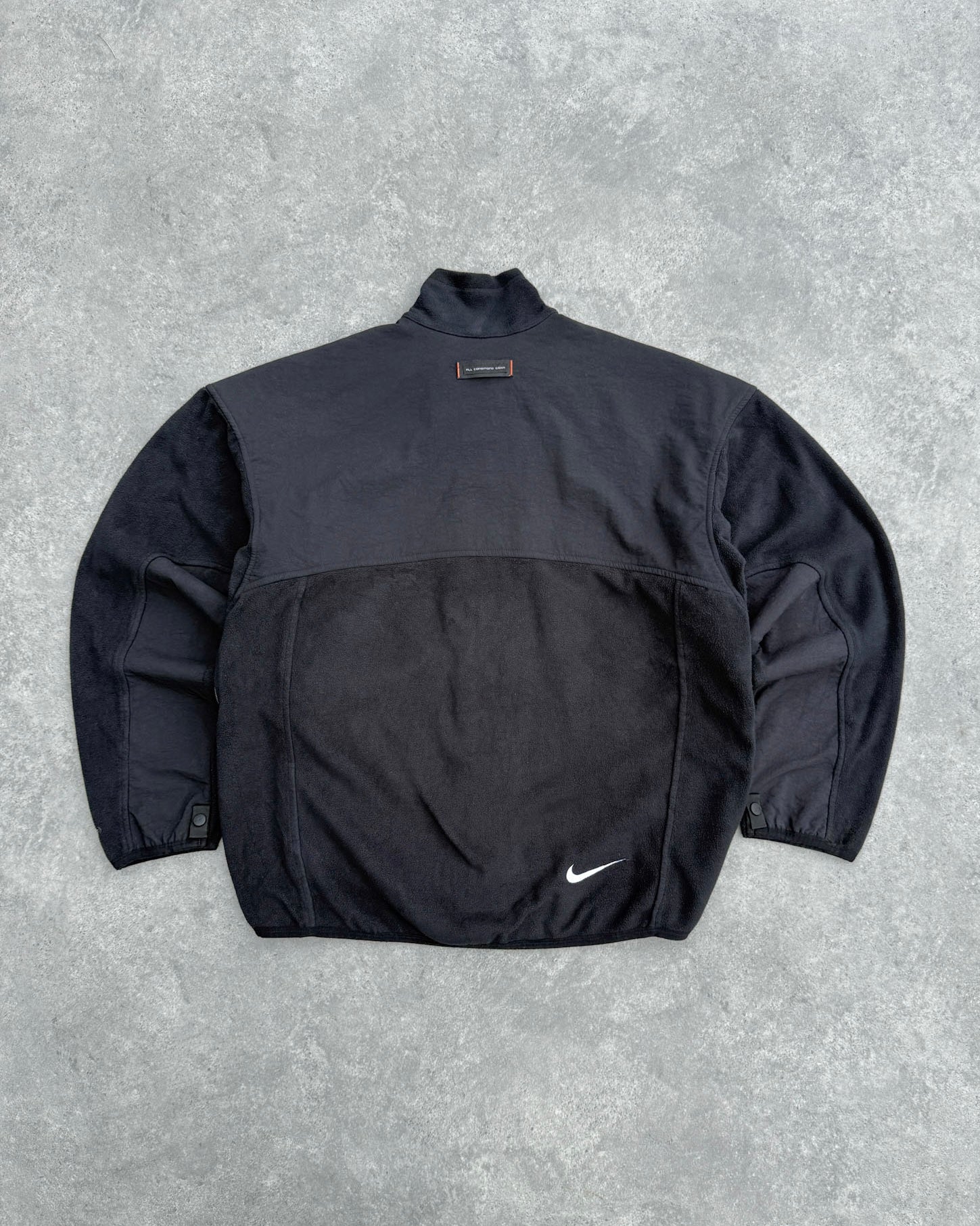 nike acg 1998 polartec fleece jacket, orange neck loop detail