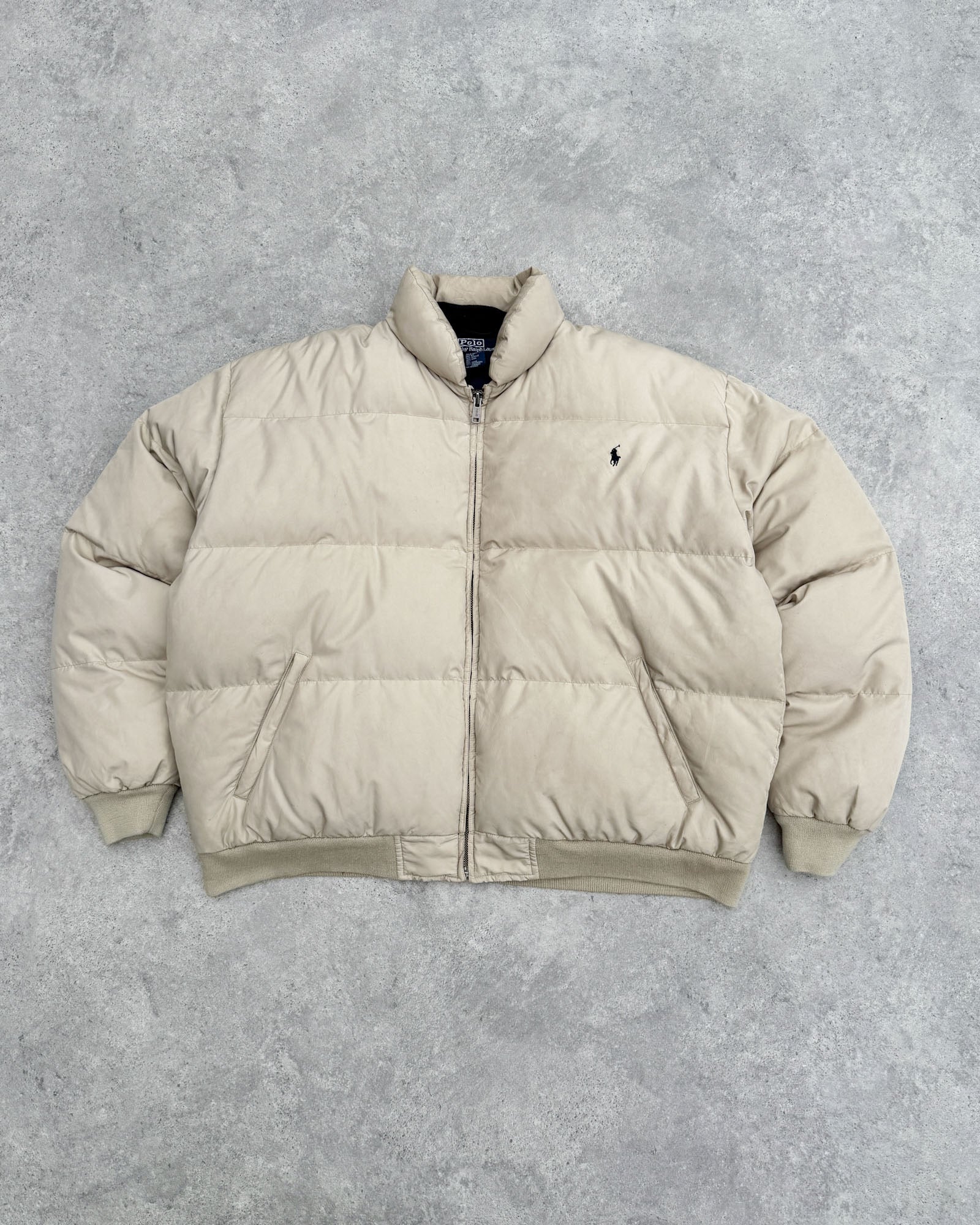 ralph lauren 1990s heavyweight down fill bomber puffer jacket (l)