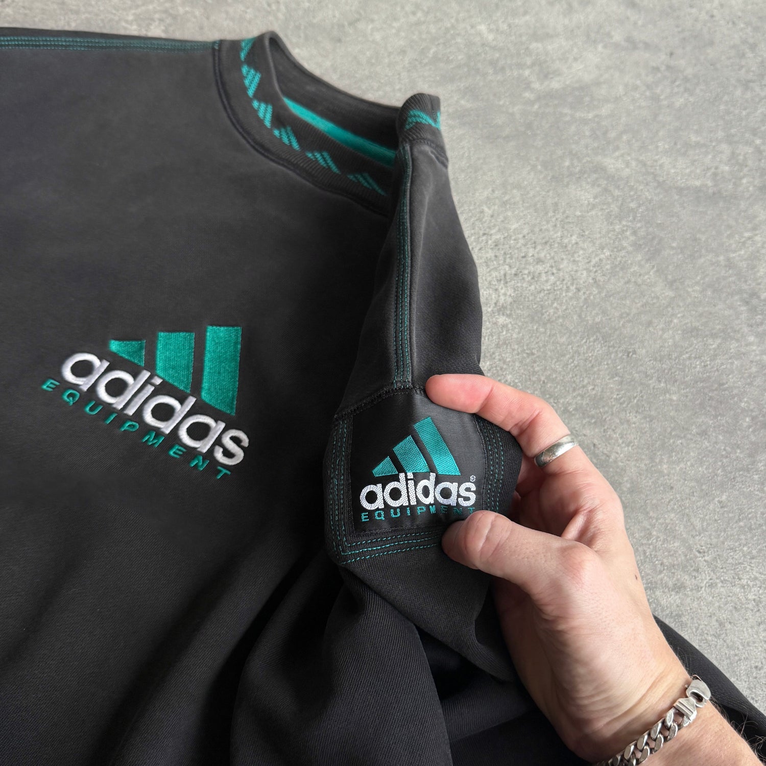 Adidas Equipment 1990s heavyweight embroidered sweatshirt (XL)