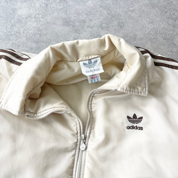 Adidas RARE 1990s embroidered padded bomber jacket (XL)