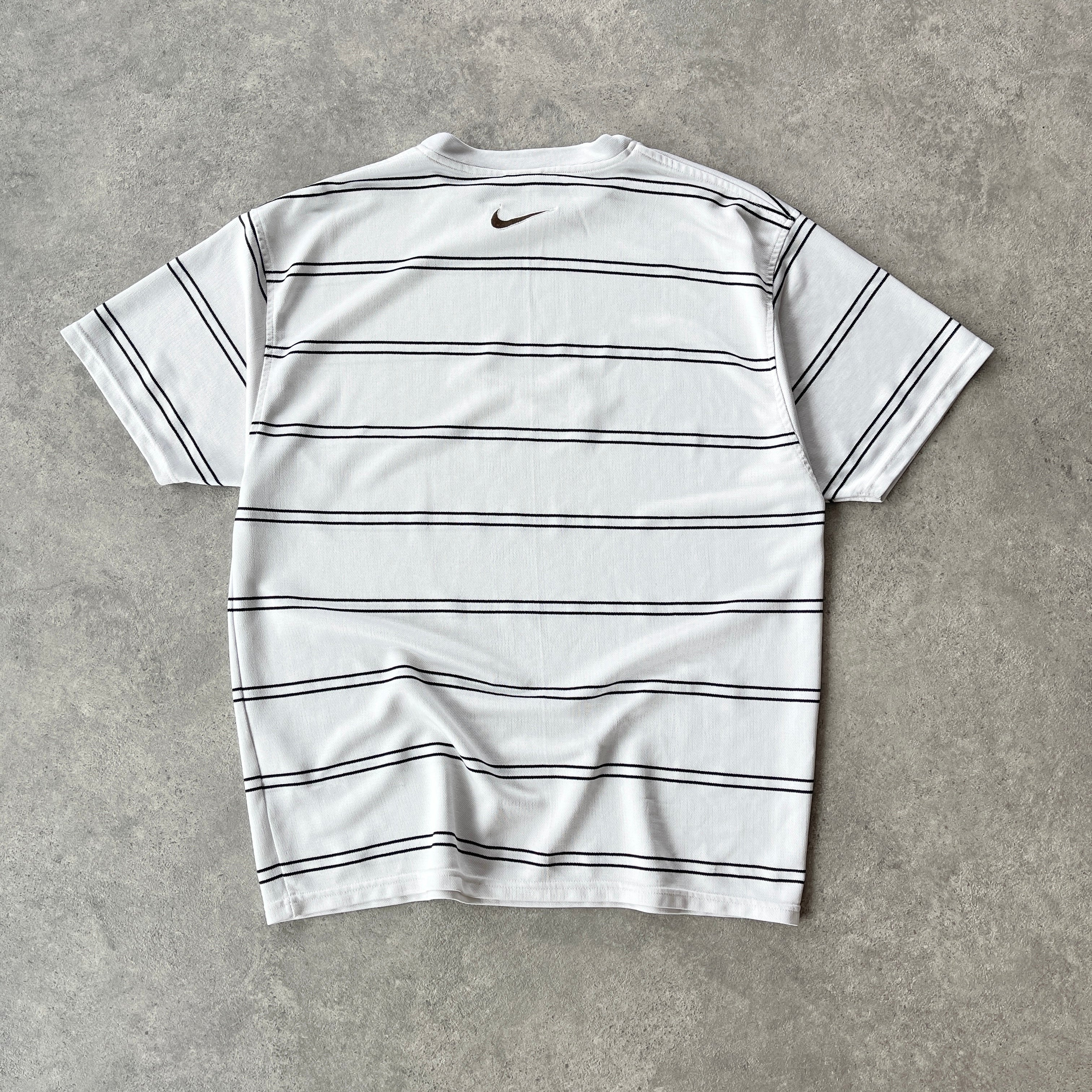 Nike RARE 1990s heavyweight striped t-shirt (L)