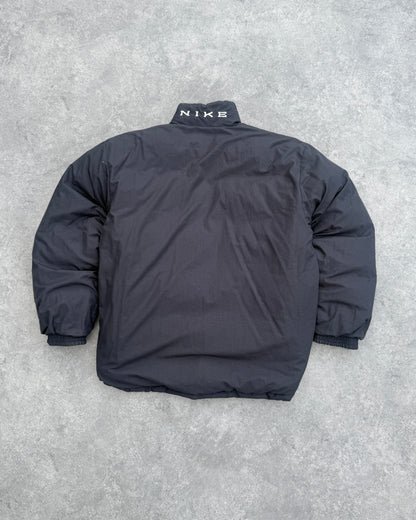 nike 1990s reversible down fill spellout puffer jacket (m)