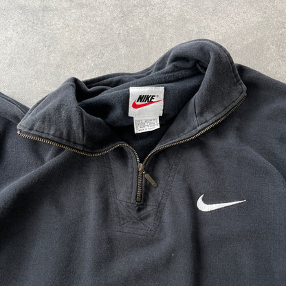 Nike 1990s 1/4 zip heavyweight embroidered sweatshirt (M)