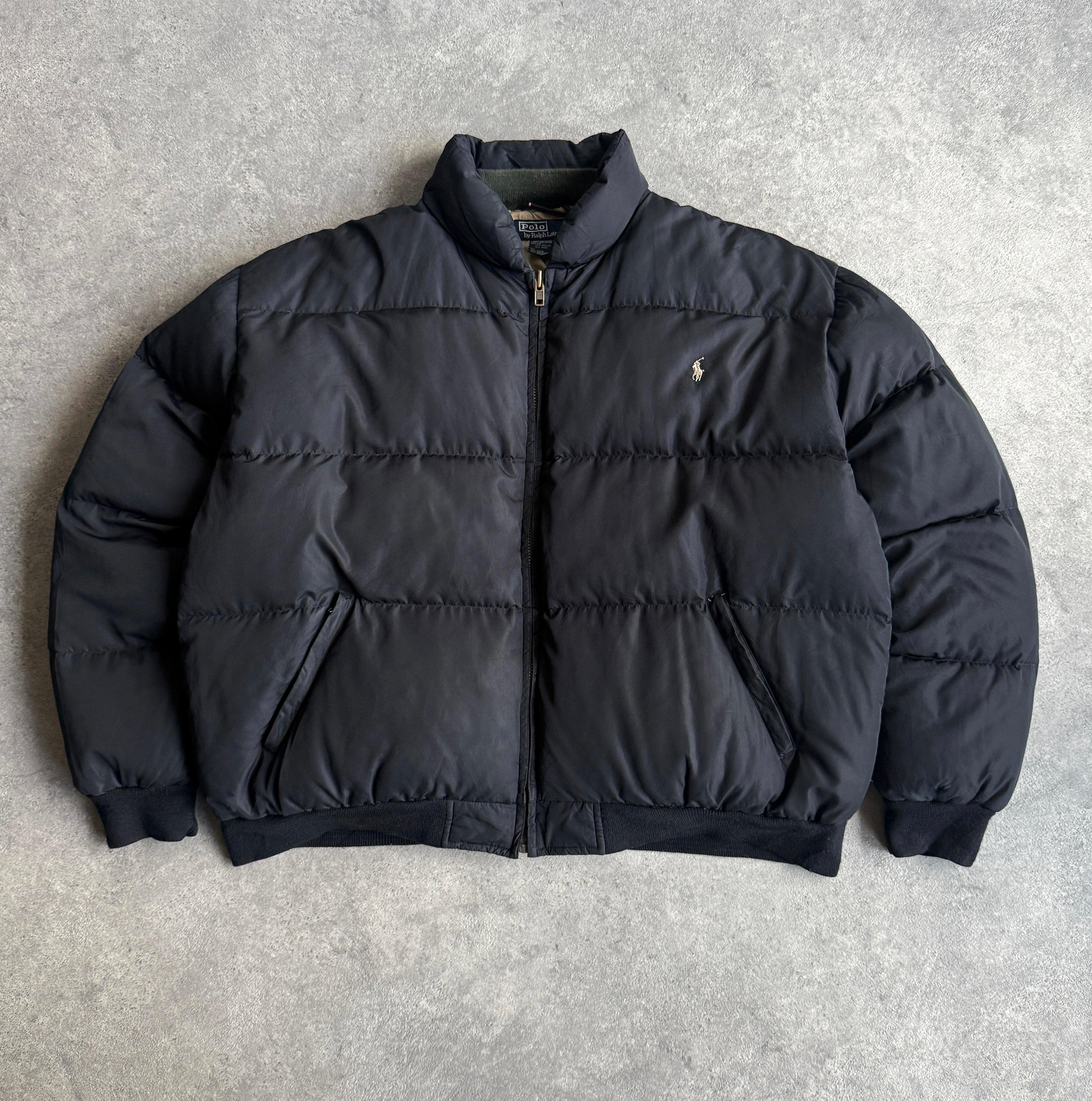 Ralph Lauren 1990s heavyweight down fill bomber puffer jacket (XL)