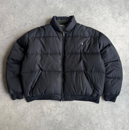 Ralph Lauren 1990s heavyweight down fill bomber puffer jacket (XL)