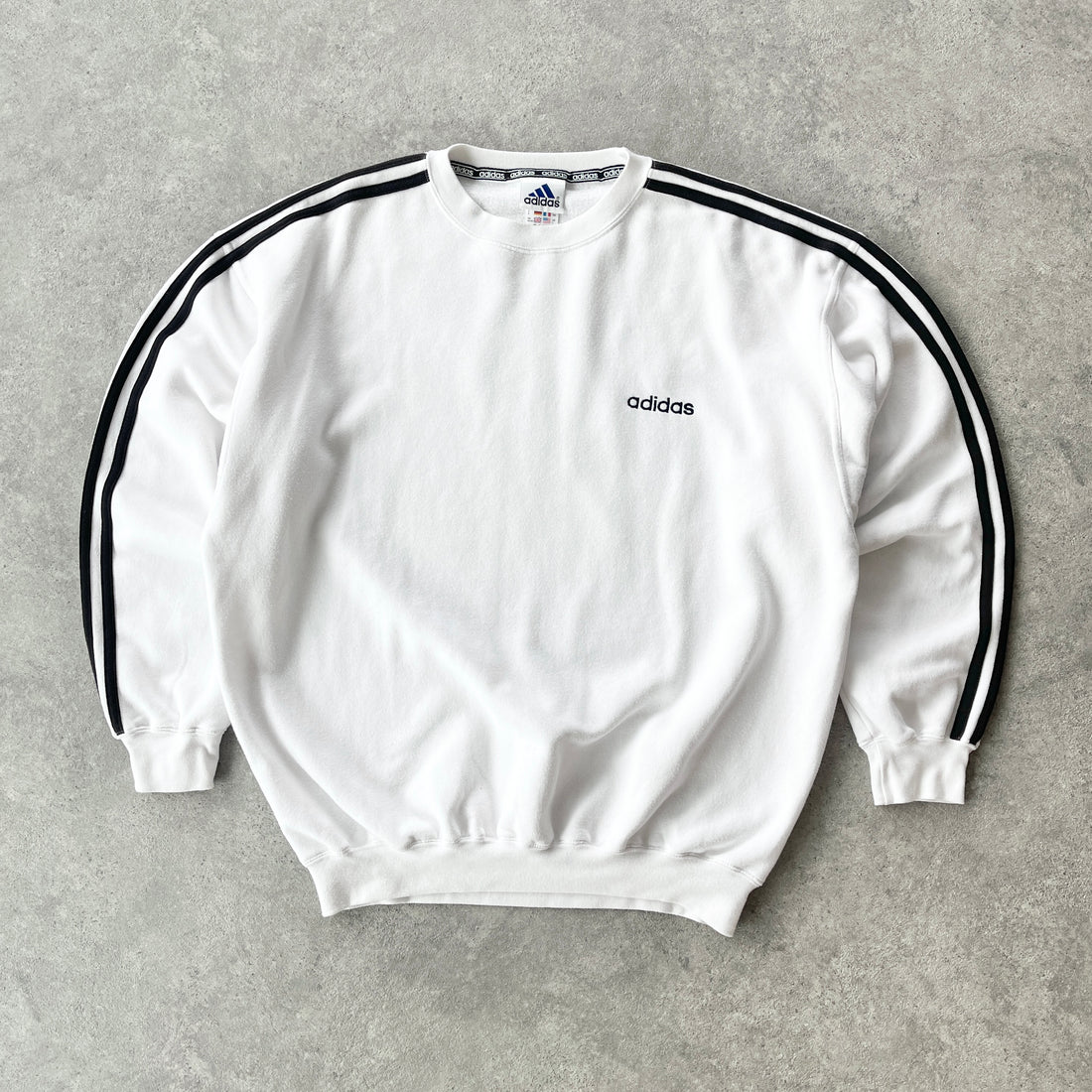 Adidas 1990s heavyweight embroidered sweatshirt (L)